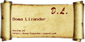 Doma Lizander névjegykártya